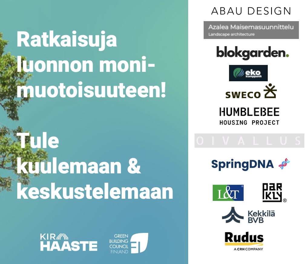 Ratkaisuja rakennetun ympäristön luonnon monimuotoisuuteen